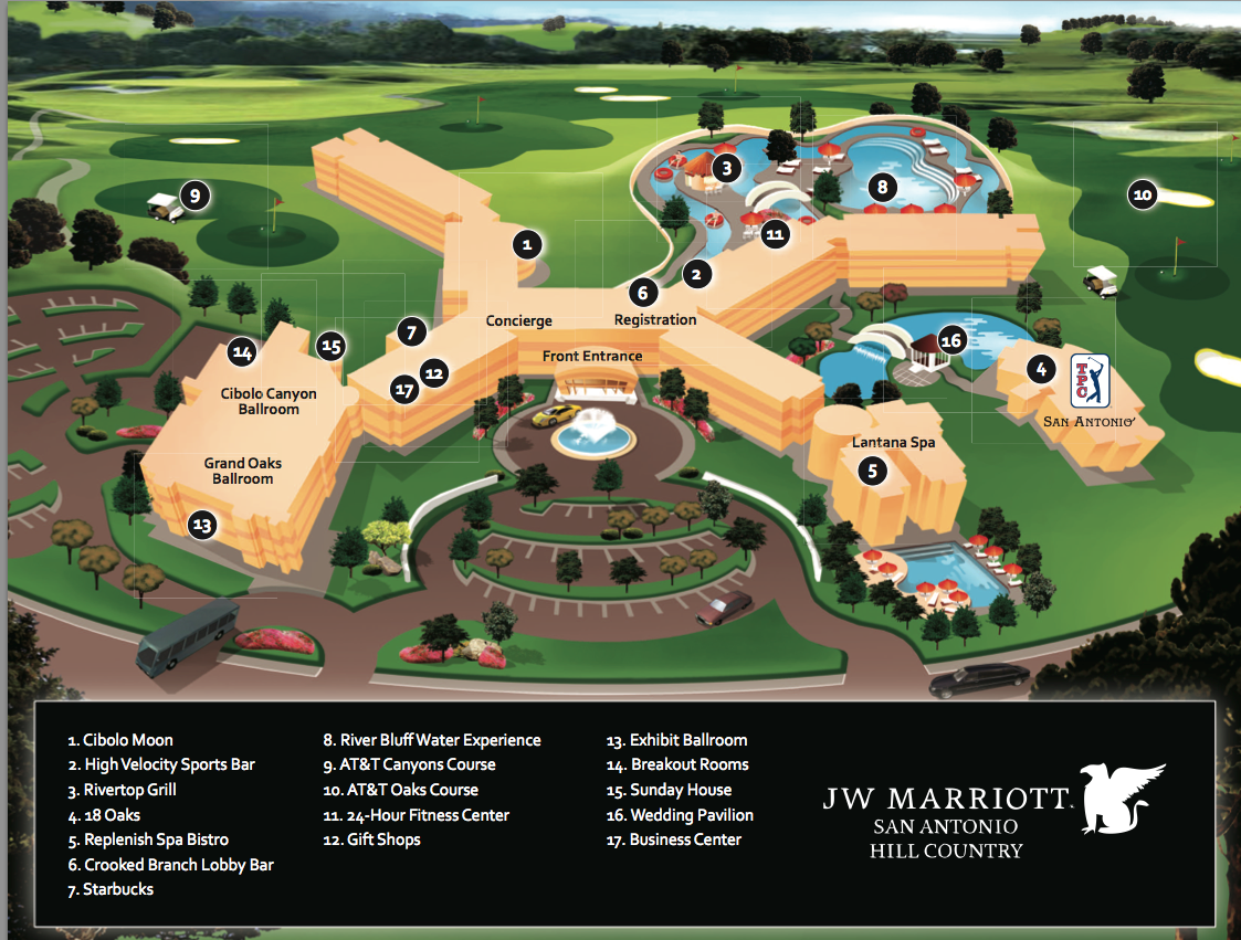3D JW Marriott Resort Map Spa Girl Tri Spa Girl Tri