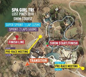 Lost pines swim and pre-race meeting map