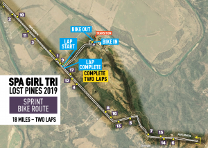 Spa Girl Tri Sprint Bike Route